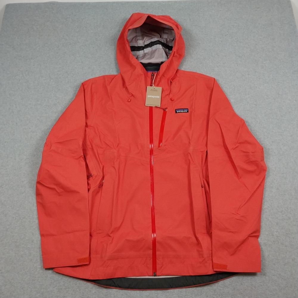 Patagonia Rain Jacket Womens XL Pimento Red Granite Crest H2No Waterproof Hiking